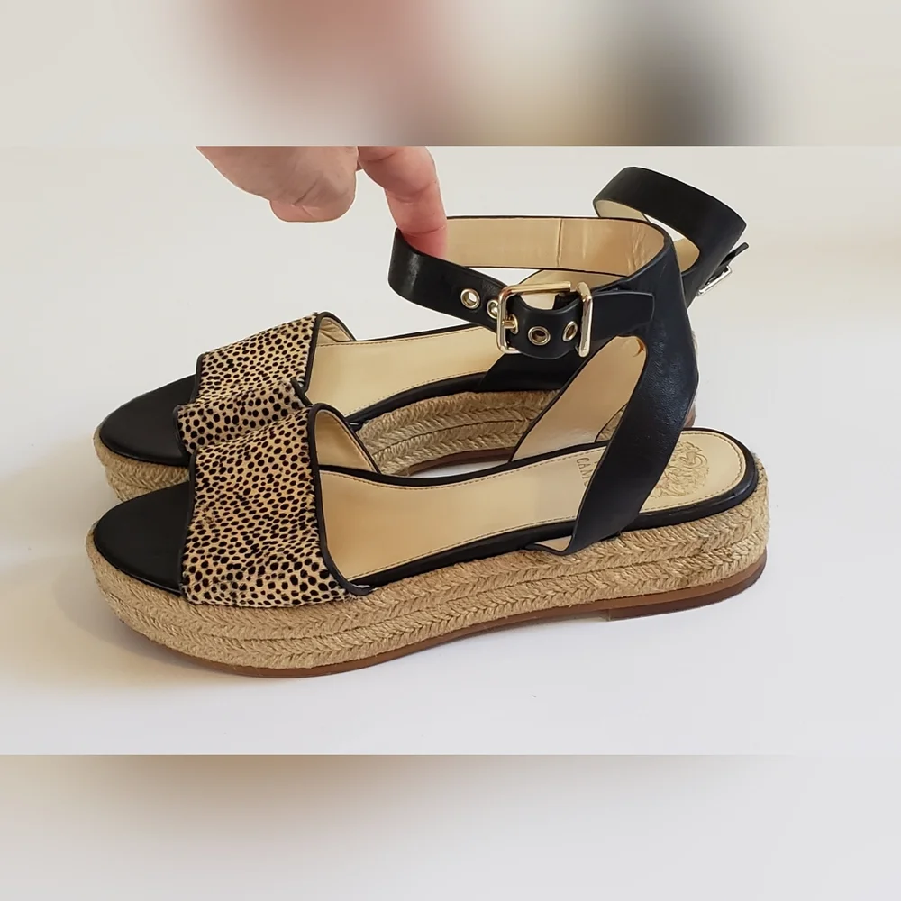 Vince Camuto Kathalia Animal Print Women's Platform Sandal Shoe Size 8 M